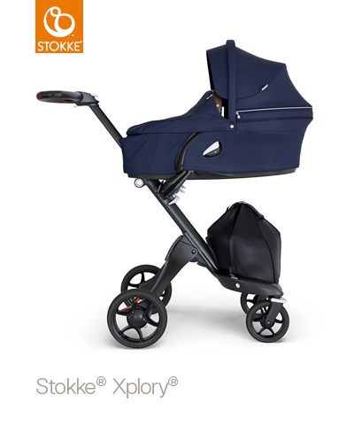 Stokke Xplory dječja kolica V6 – grey melange deep blue (2) Stokke® Xplory® V6 košara za novorođenče