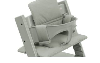 Tripp Trapp® chair Glacier Green with Baby Set and Classic Cushion Glacier Green.