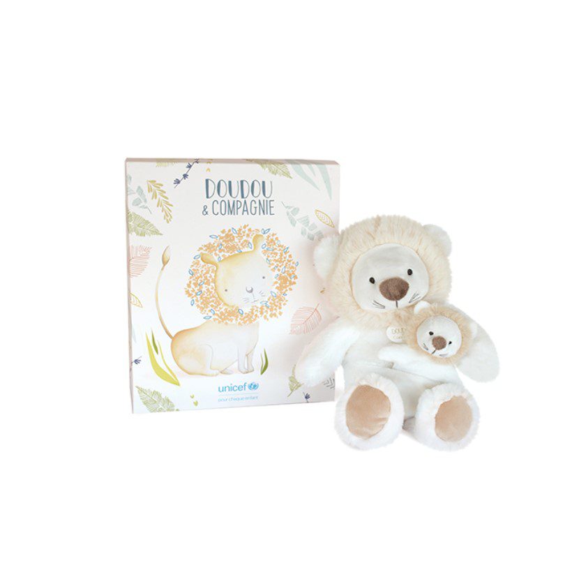 Doudou Plišana igračka Lavić s mladuncem- 25 cm
