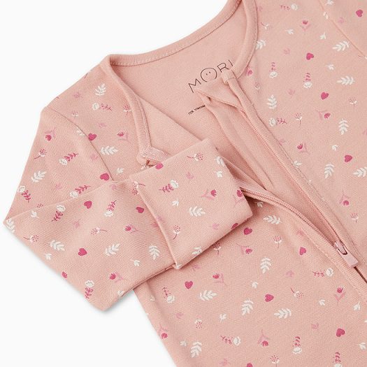Floral Clever Zip Sleepsuit_Footed_B (1)