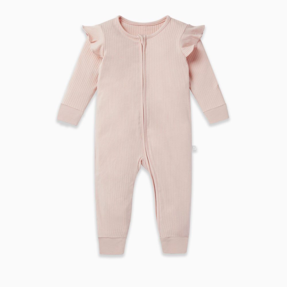 Baby MORI Odijelce s volanima Blush