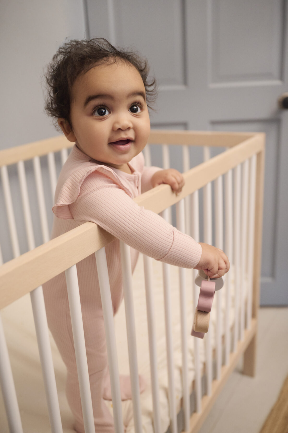 Baby MORI Odijelce s volanima Blush