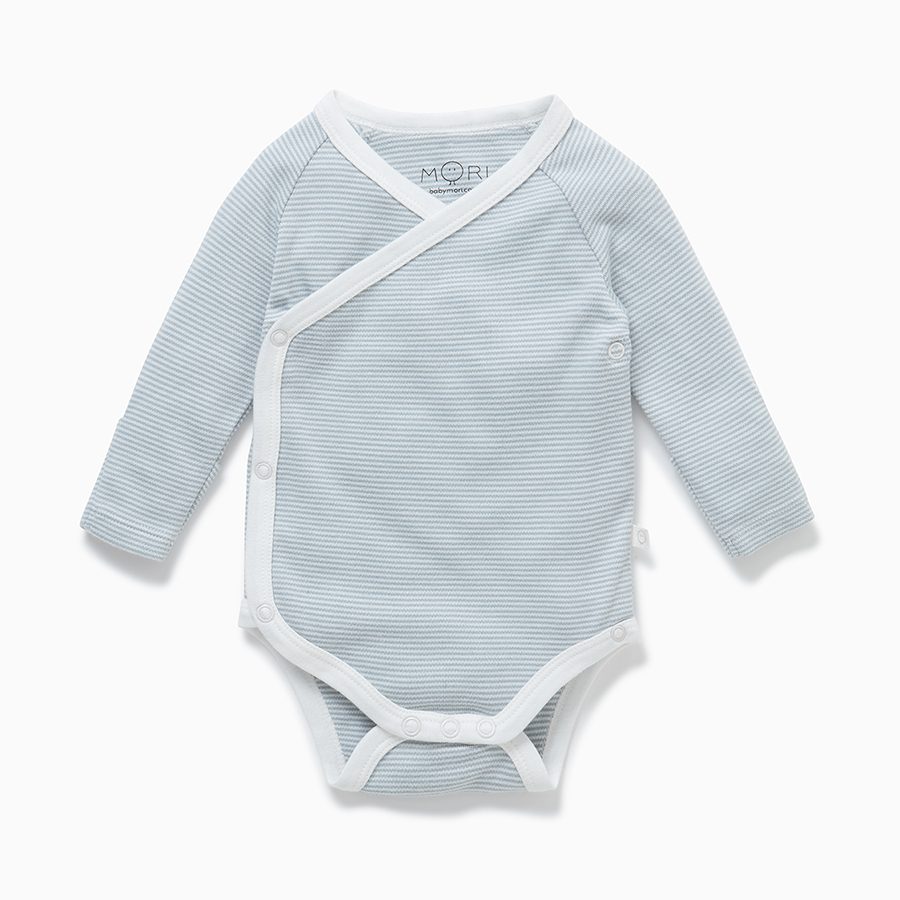 Baby MORI Kimono dugih rukava Plave prugice