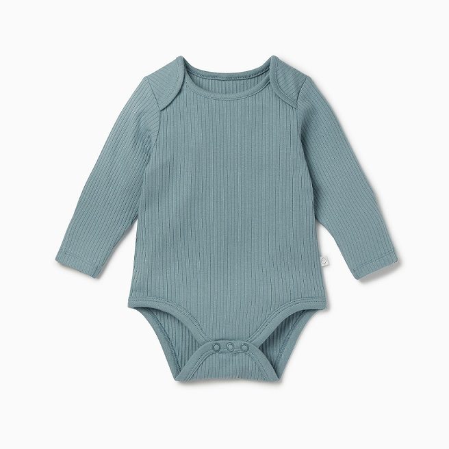 MORI SS23 Ribbed Long Sleeve Bodysuit Sky