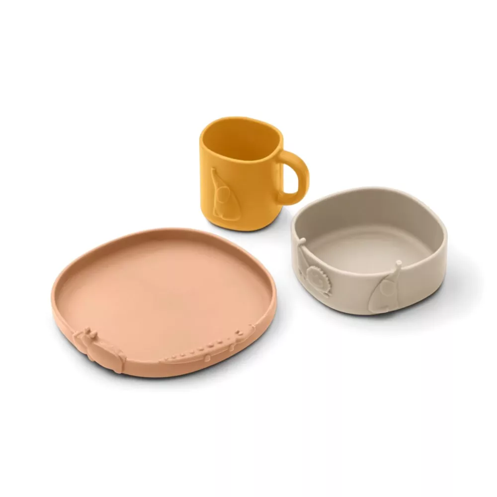 Liewood Silikonski set za jelo Tuscany Rose