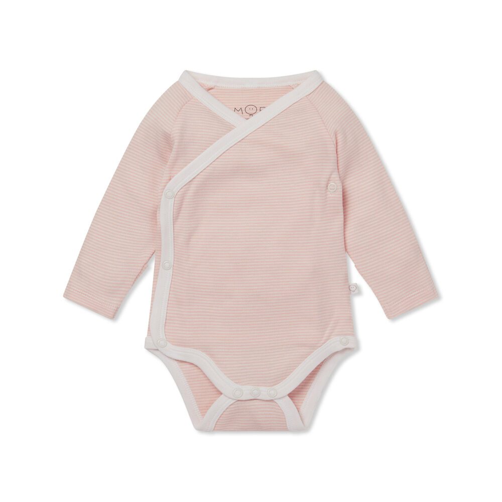 Baby MORI Kimono dugih rukava Blush prugice