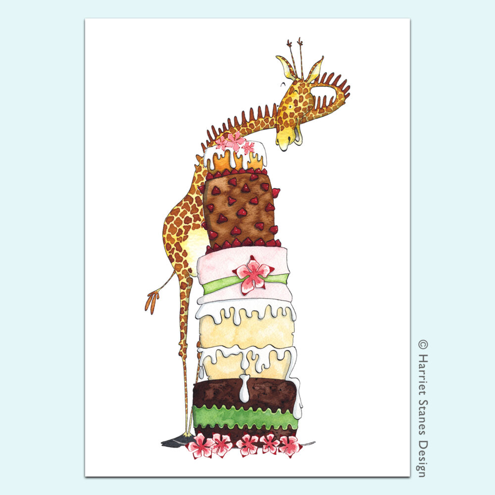 Čestitka Birthday Giraffe