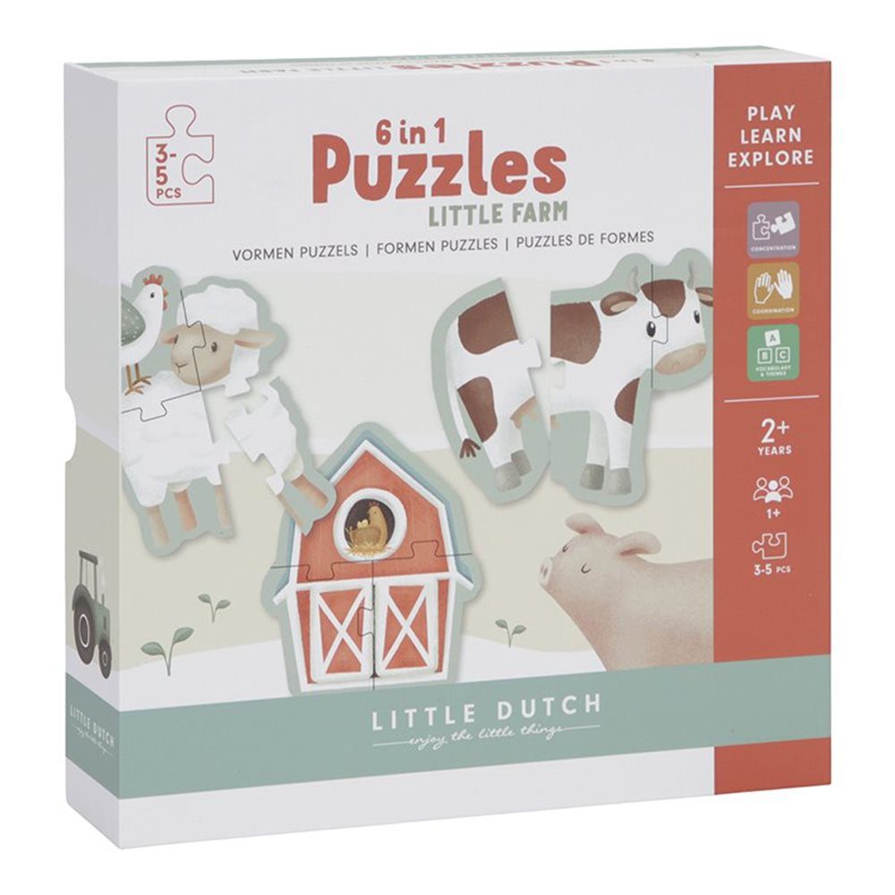 Little Dutch 6 u 1 puzzle Mala Farma