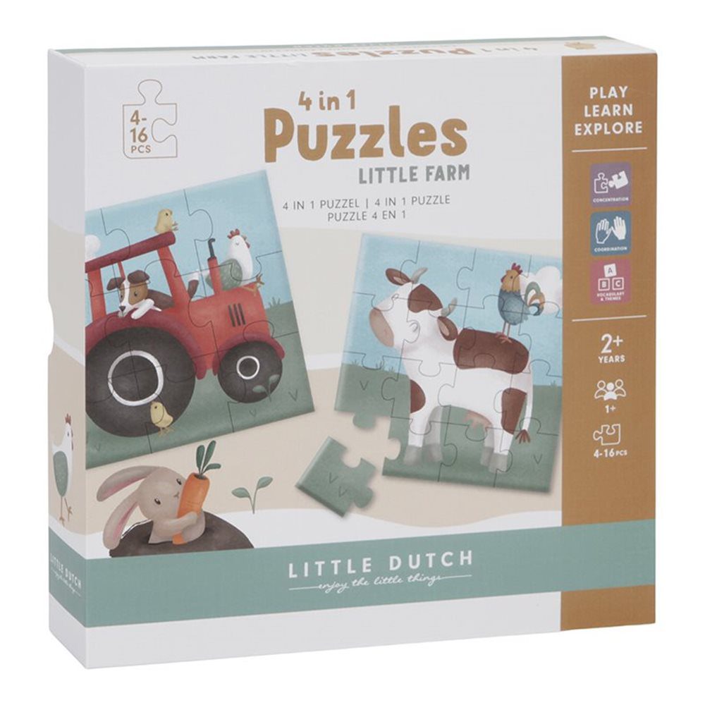 Little Dutch 4 u 1 puzzle Farma