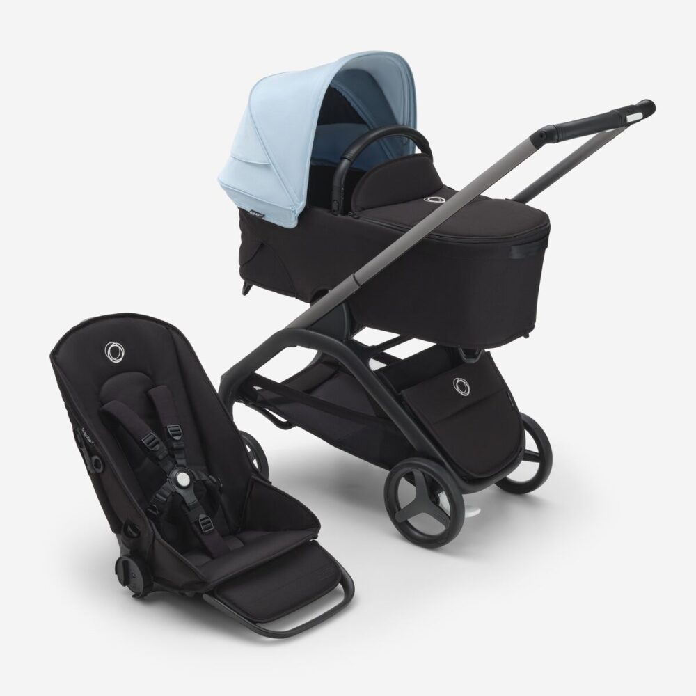Bugaboo-Bassinet-and-Seat-Stroller-graphite-chassis-midnight-black-fabrics-skyline-blue-sun-canopy
