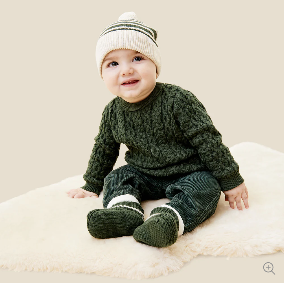 Baby MORI hlače zelene