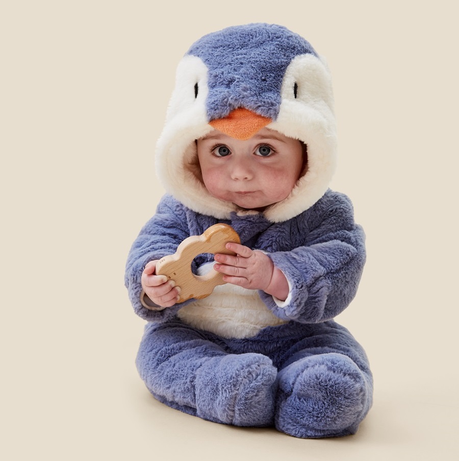 PENGUIN FAUX FUR PRAMSUIT