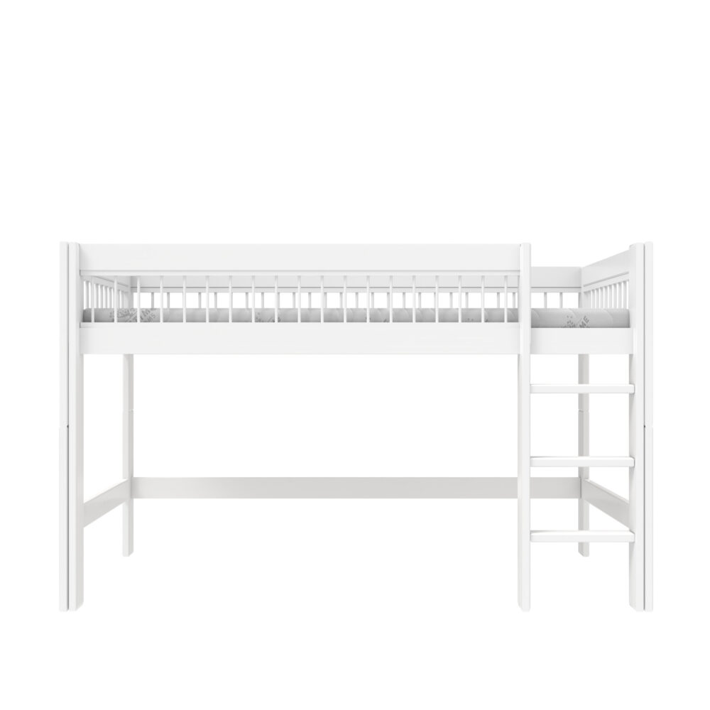 Semi high bed with straight ladder - Breeze