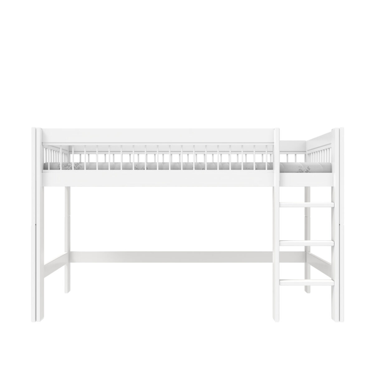 Semi high bed with straight ladder - Breeze