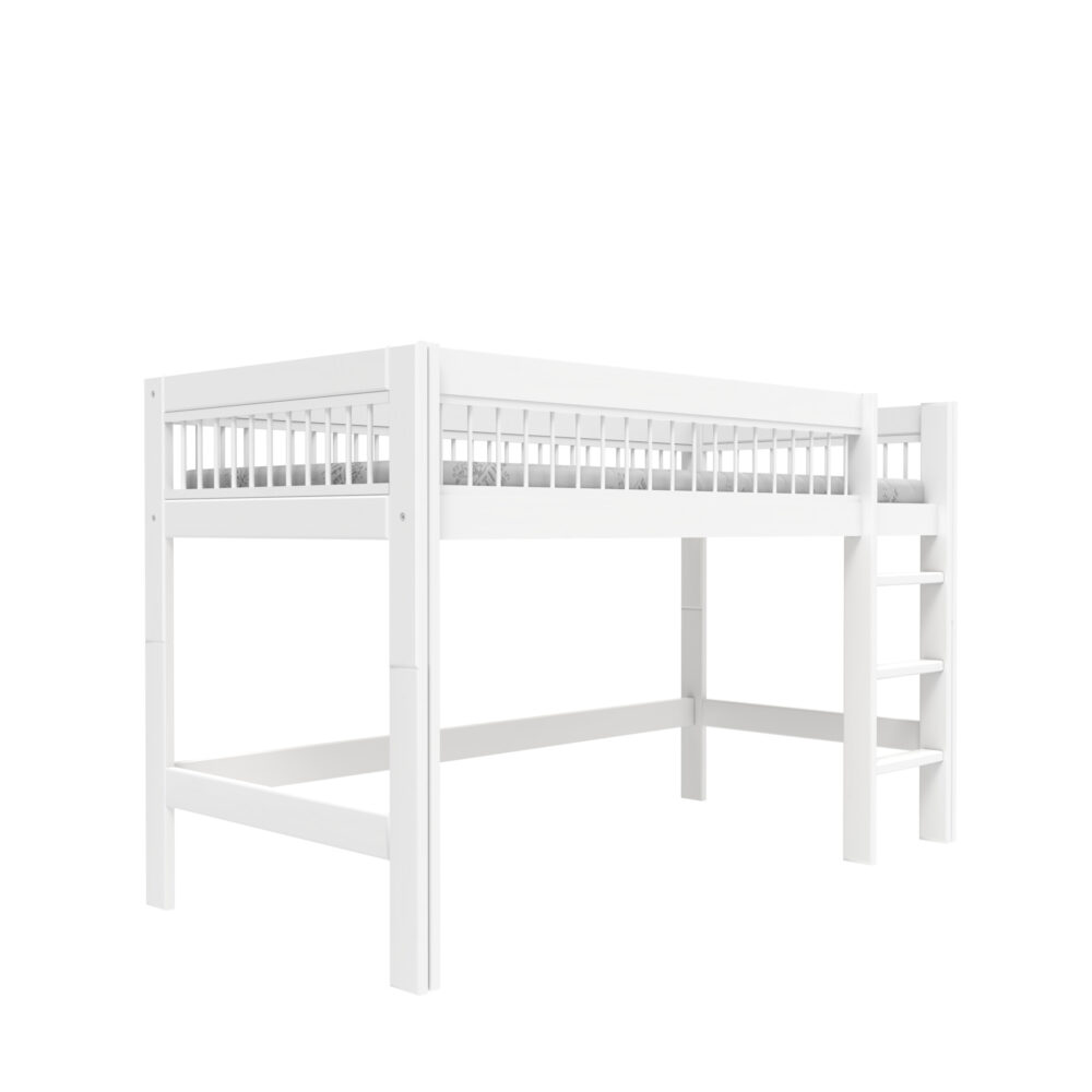 Semi high bed with straight ladder - Breeze