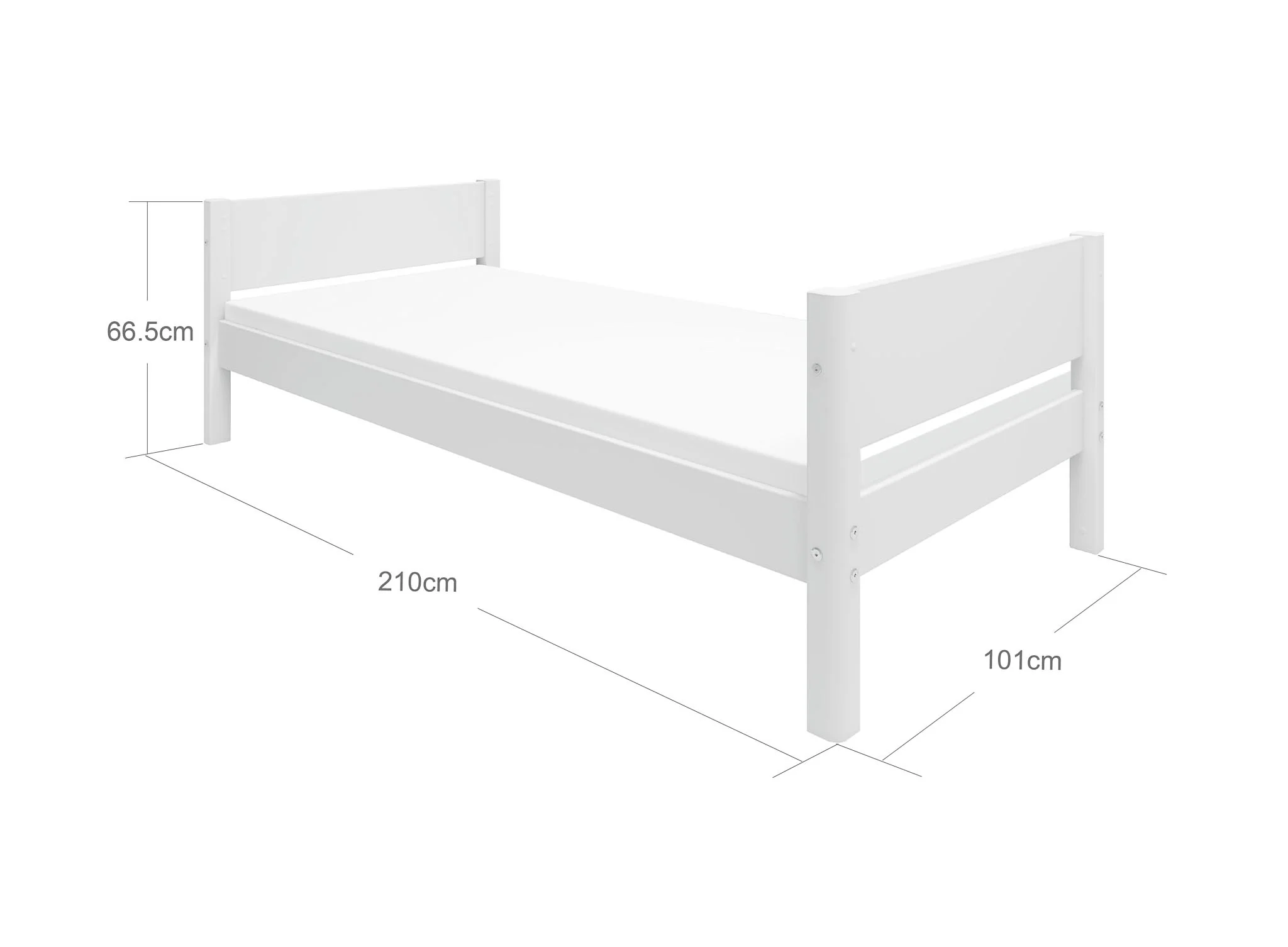 FLEXA White Single bed