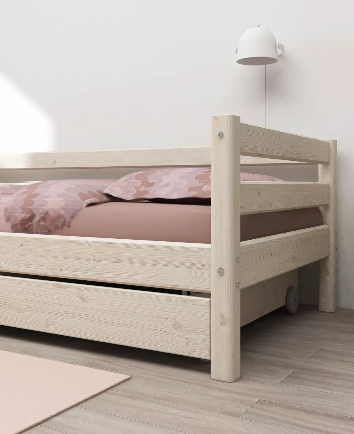 FLEXA Single bed 90 x 200 cm s dvije ladice