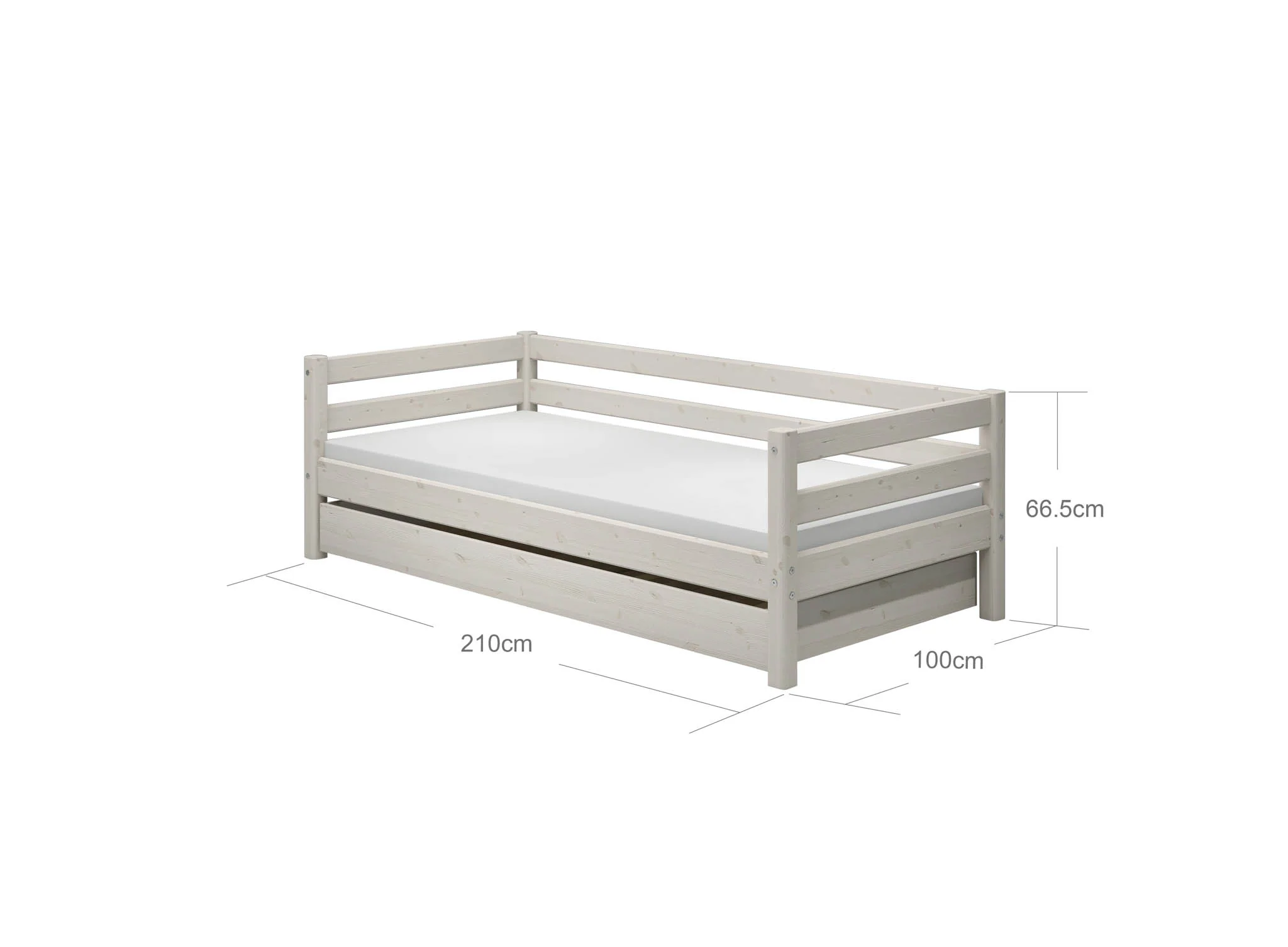 FLEXA Single bed s pomoćnim krevetom