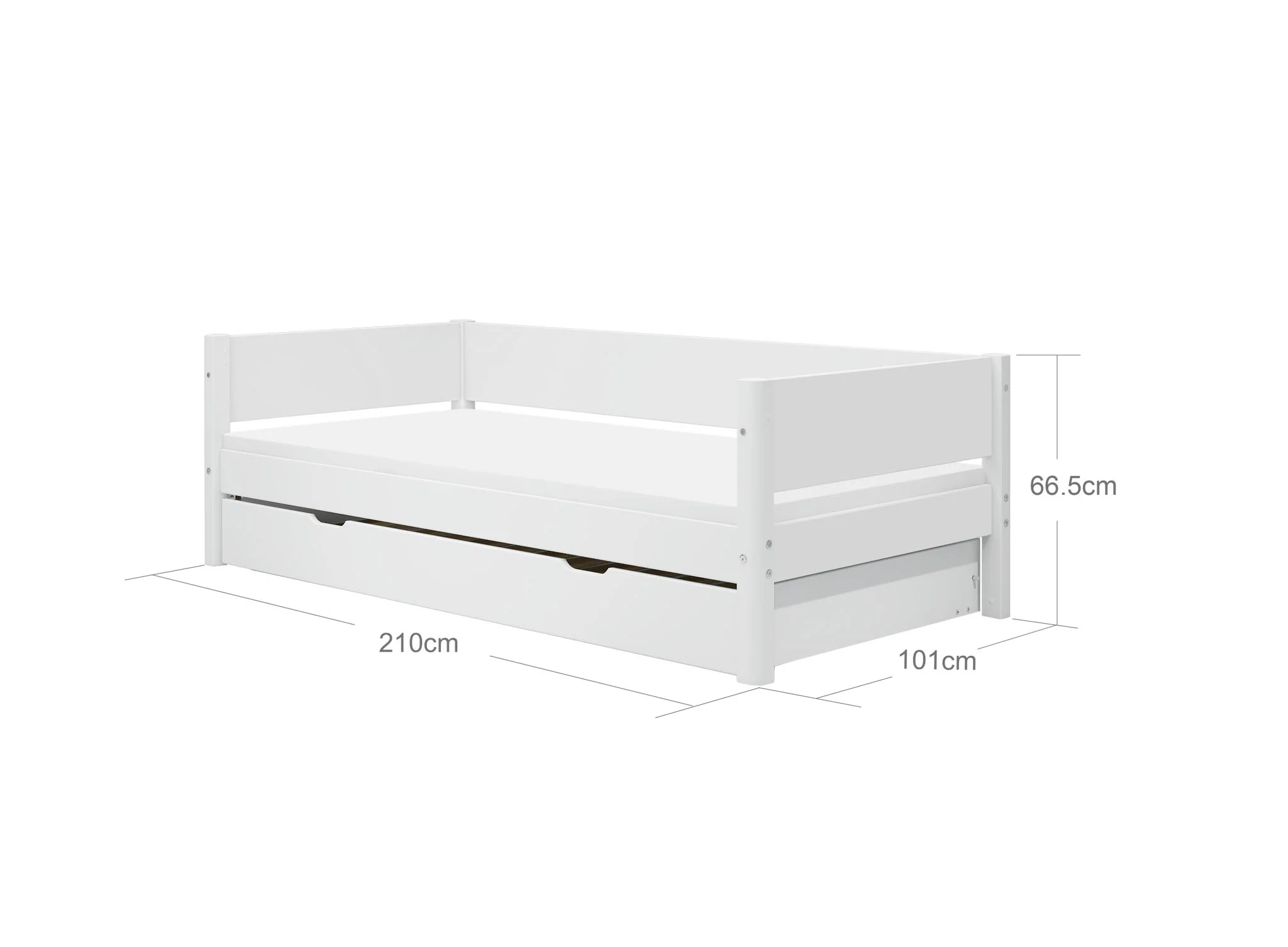 FLEXA White Daybed s Pomoćnim krevetom