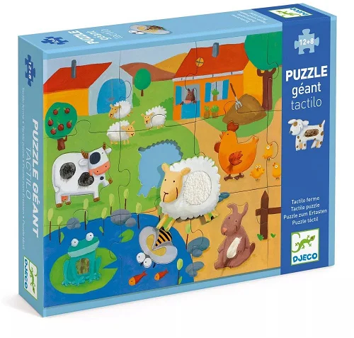 djeco taktilne puzzle farm