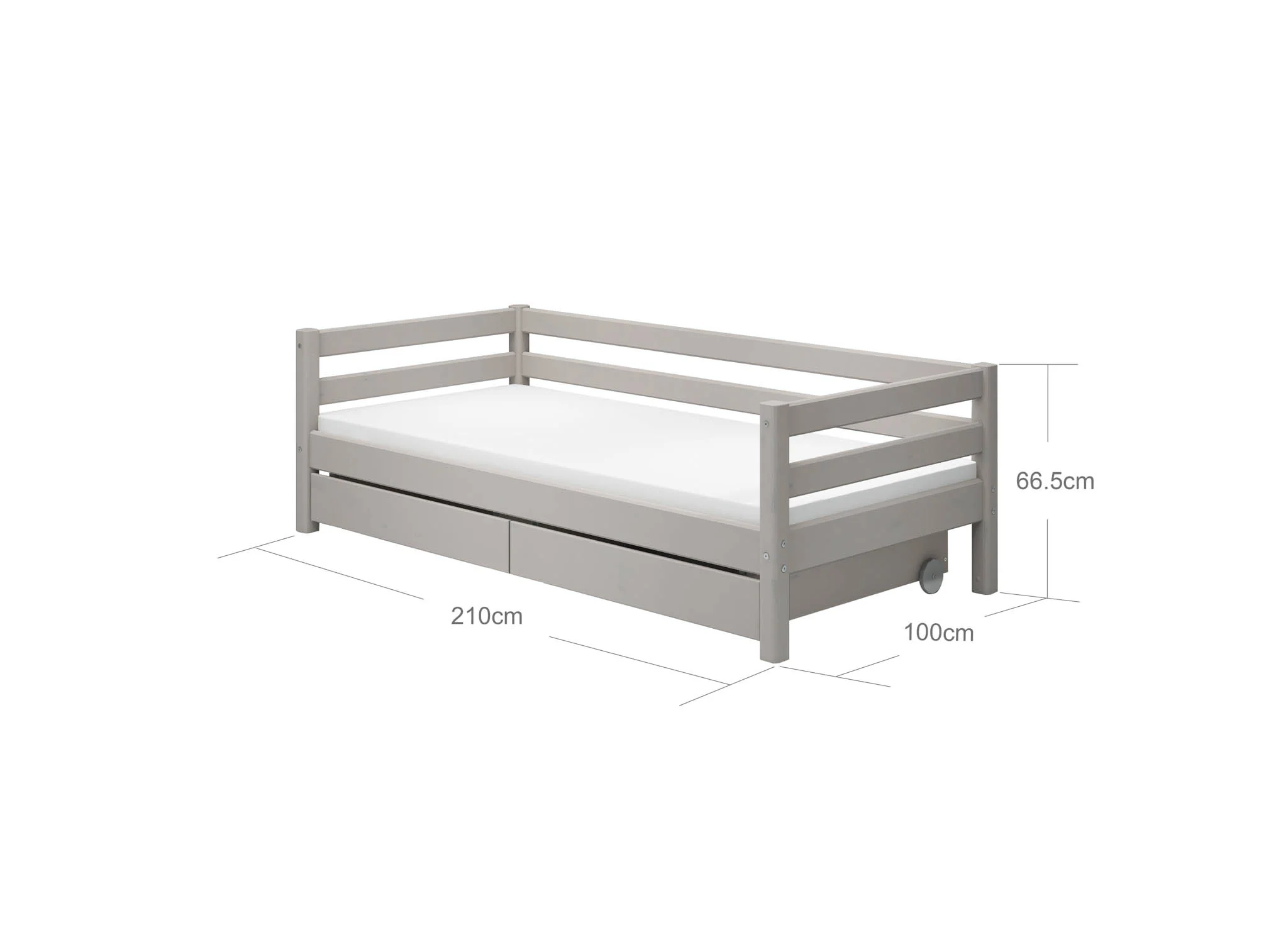 FLEXA Single bed 90 x 200 cm s dvije ladice