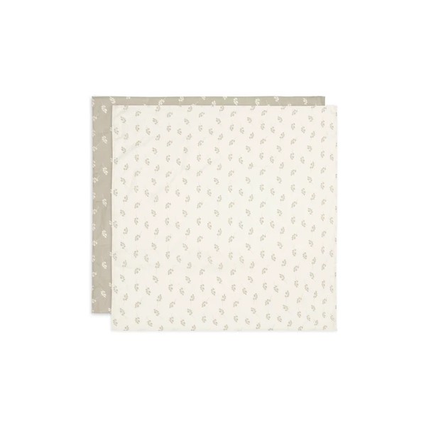 Jollein tetra pelene Twig – Olive Green 115 x 115 cm 2 kom