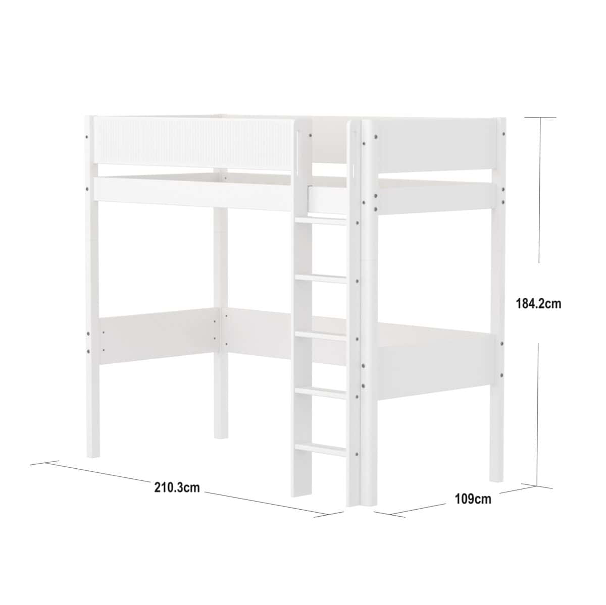 FLEXA WHITE visoki krevet s ogradicom - Slika 3