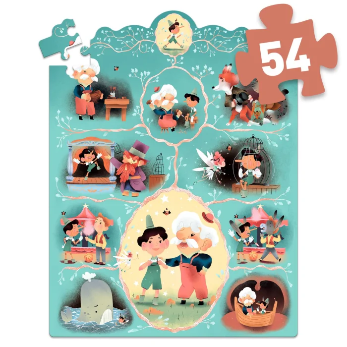 Djeco Puzzle pričam ti priču - Pinokio