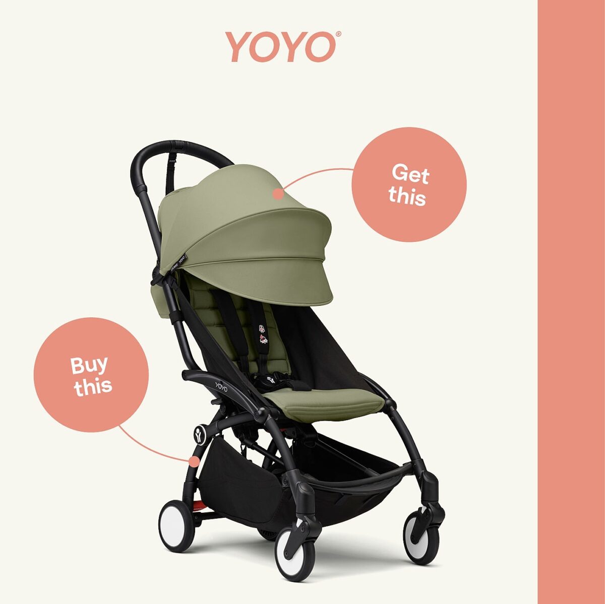 Stokke® YOYO³ kolica 6+ crna šasija