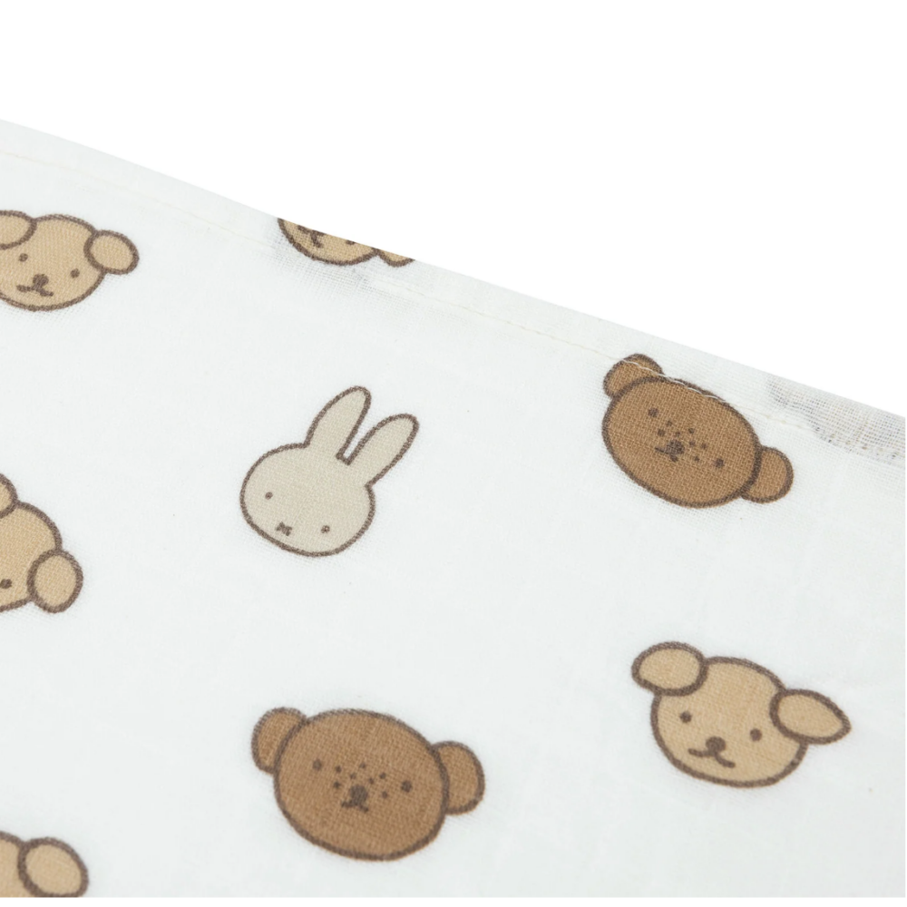 Jollein Tetra pelena Miffy i prijatelji 70 x 70 cm 3kom