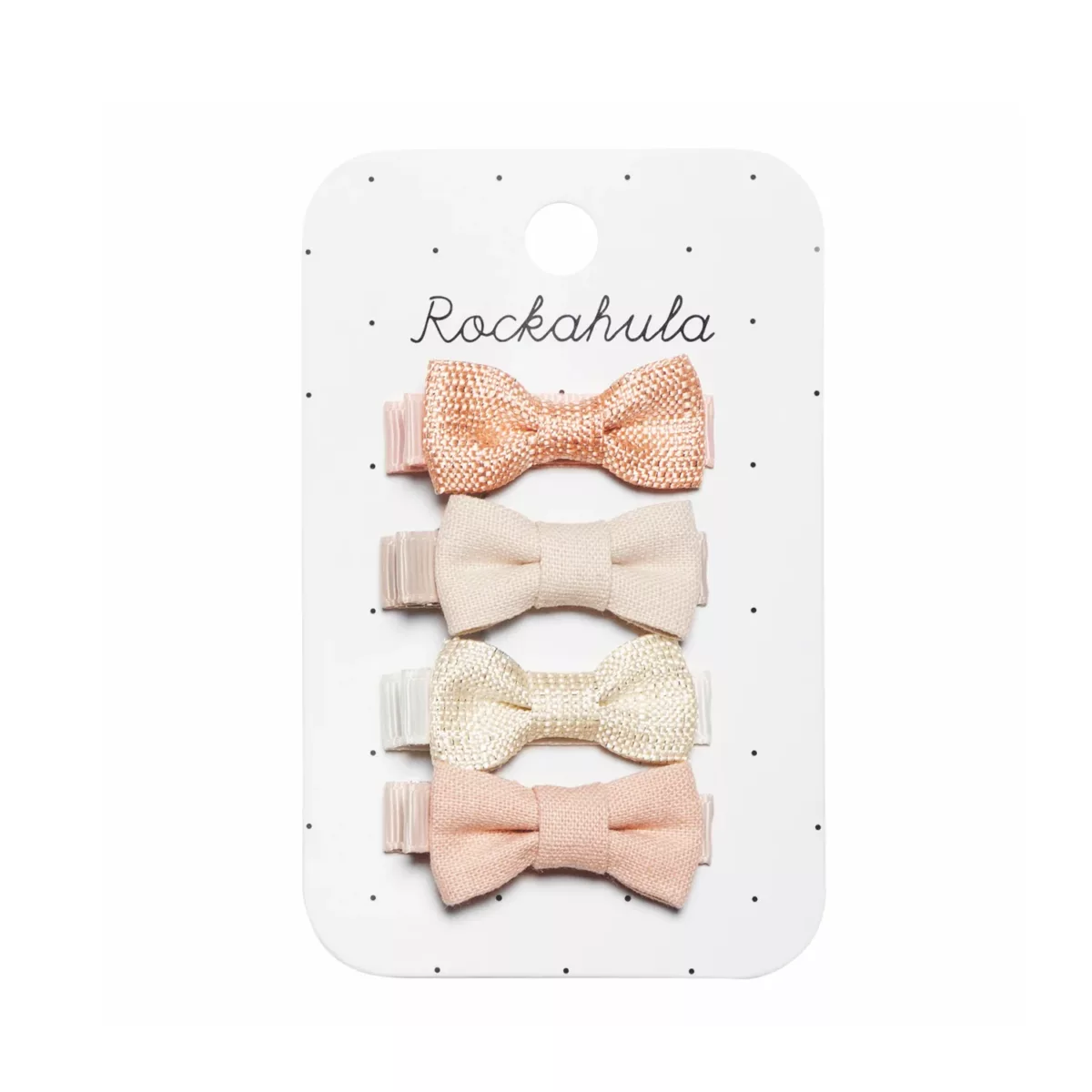Linen mini bow clips