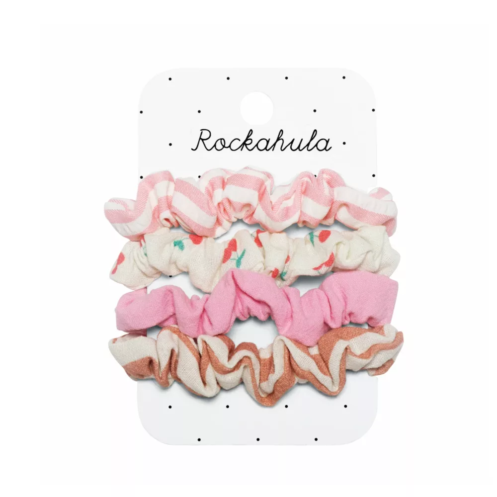 cherry stripe scrunchie