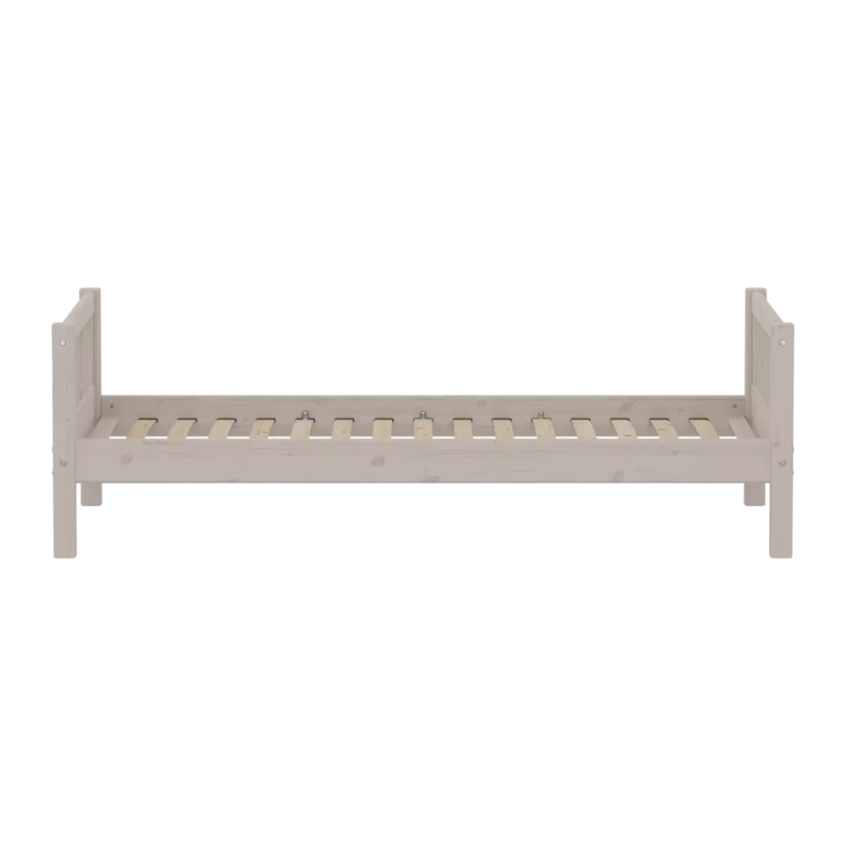 FLEXA CLASSIC Single bed s prečkama 90x200cm, Grey