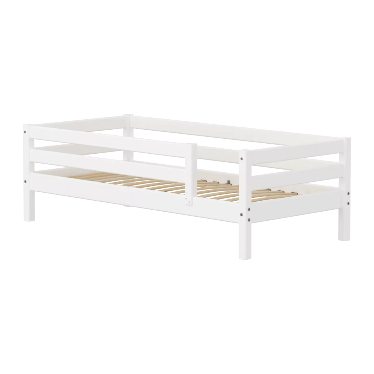 FLEXA CLASSIC Single bed sa zaštitnom ogradicom Bijeli