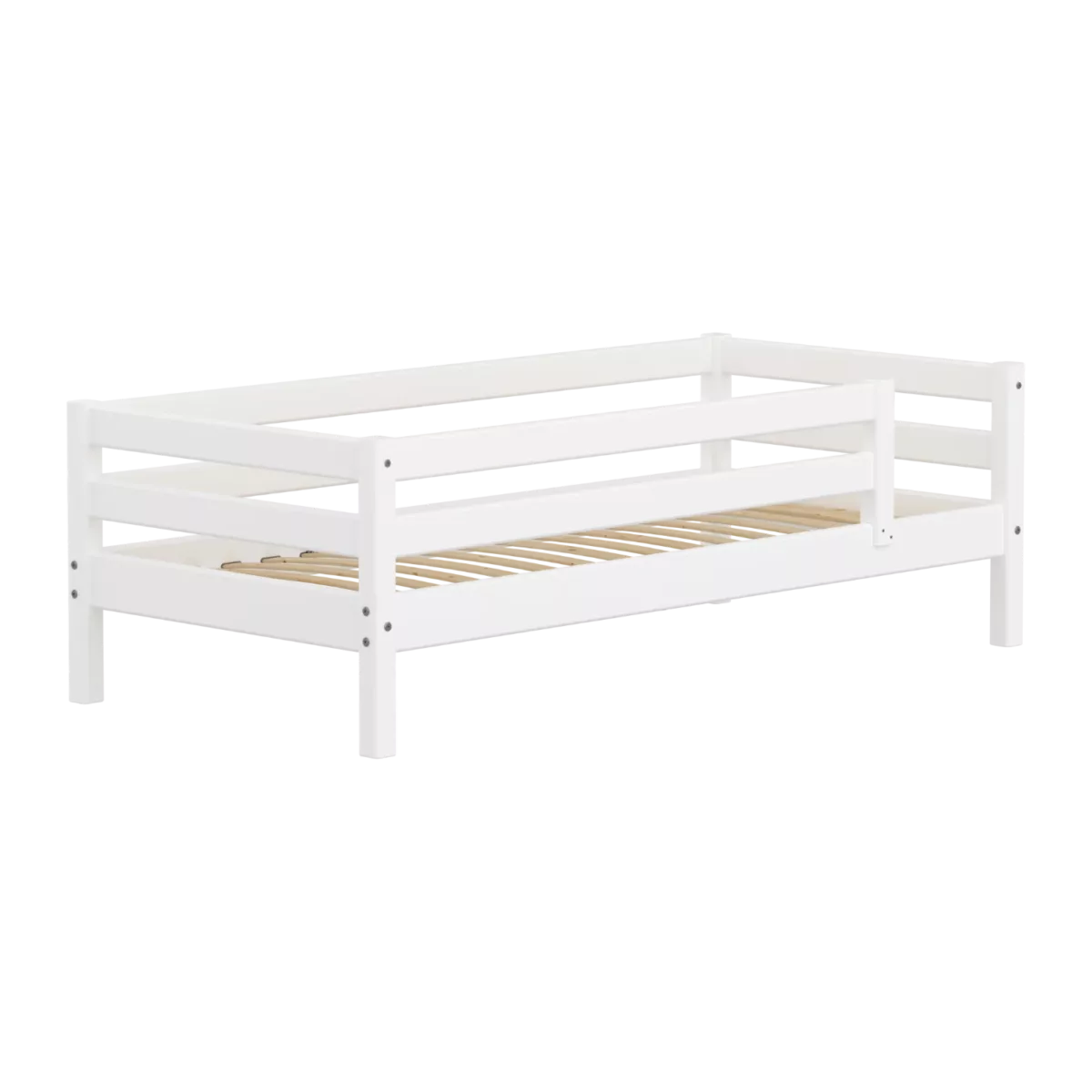 FLEXA CLASSIC Single bed sa zaštitnom ogradicom Bijeli