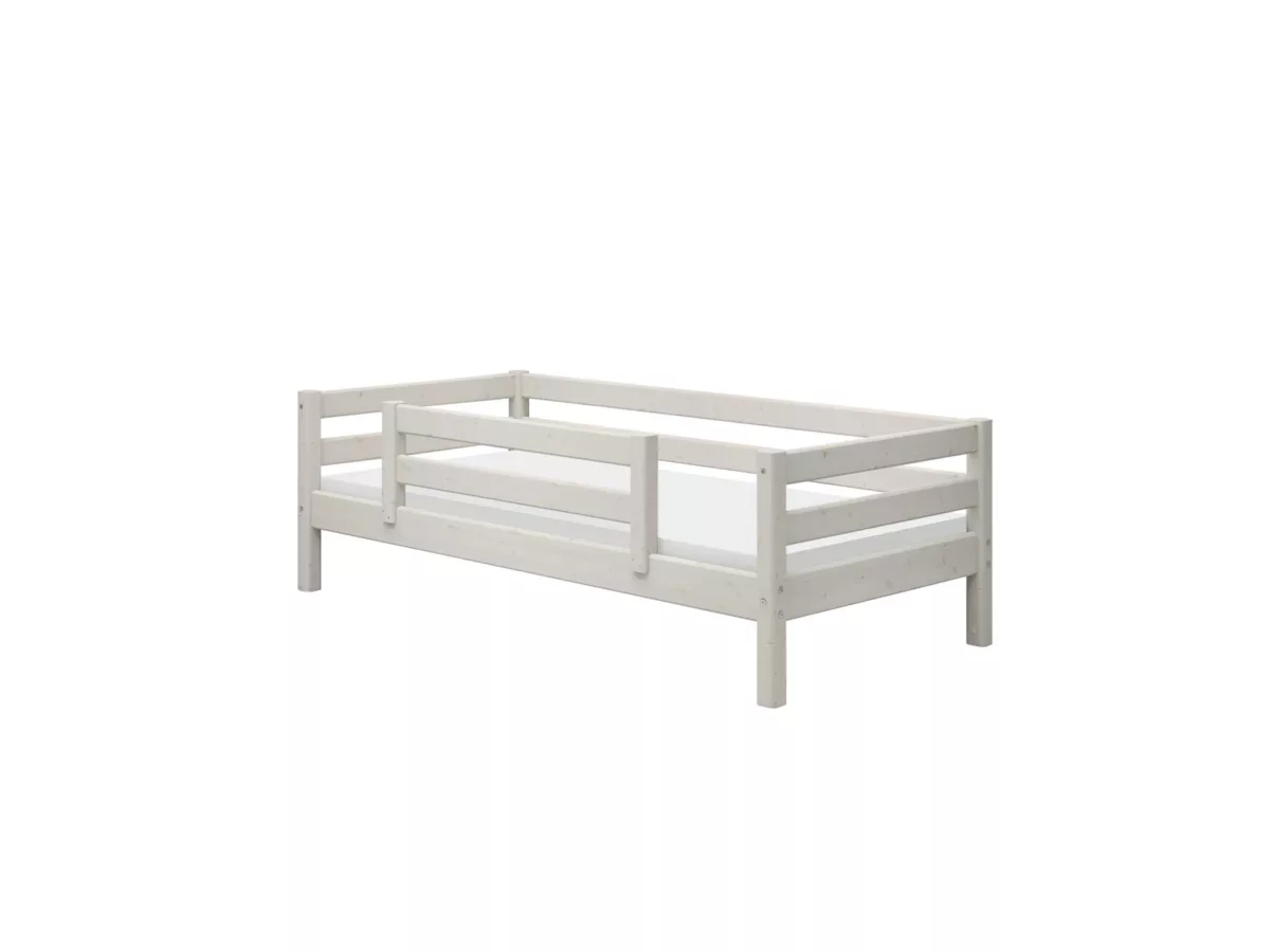 FLEXA Single bed sa zaštitnom ogradicom White