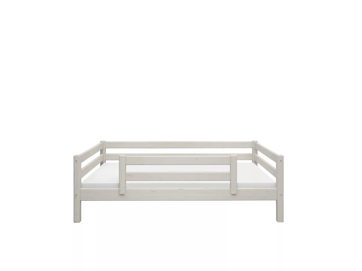 FLEXA Single bed sa zaštitnom ogradicom White