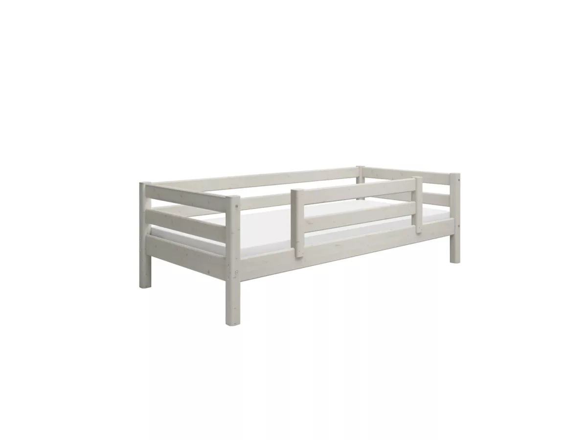 FLEXA Single bed sa zaštitnom ogradicom White