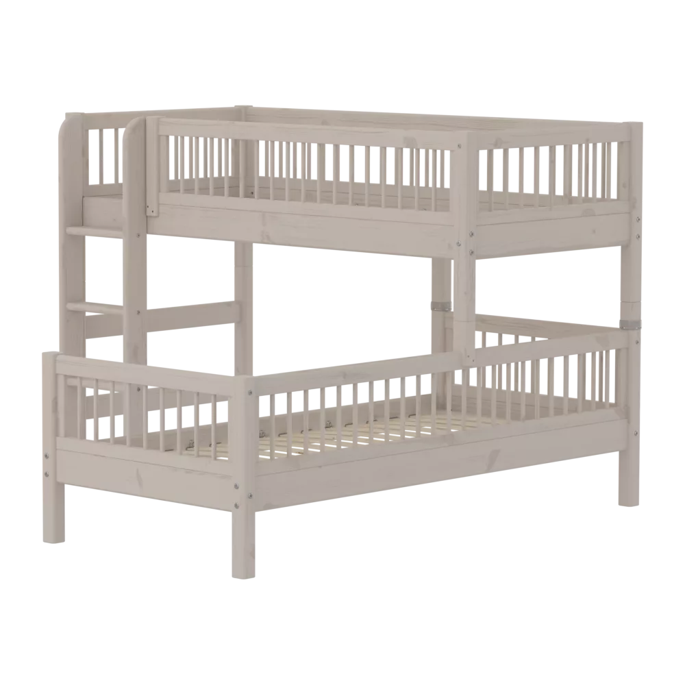FLEXA CLASSIC Semi-high Kutni krevet s prečkama i ravnim ljestvama Grey
