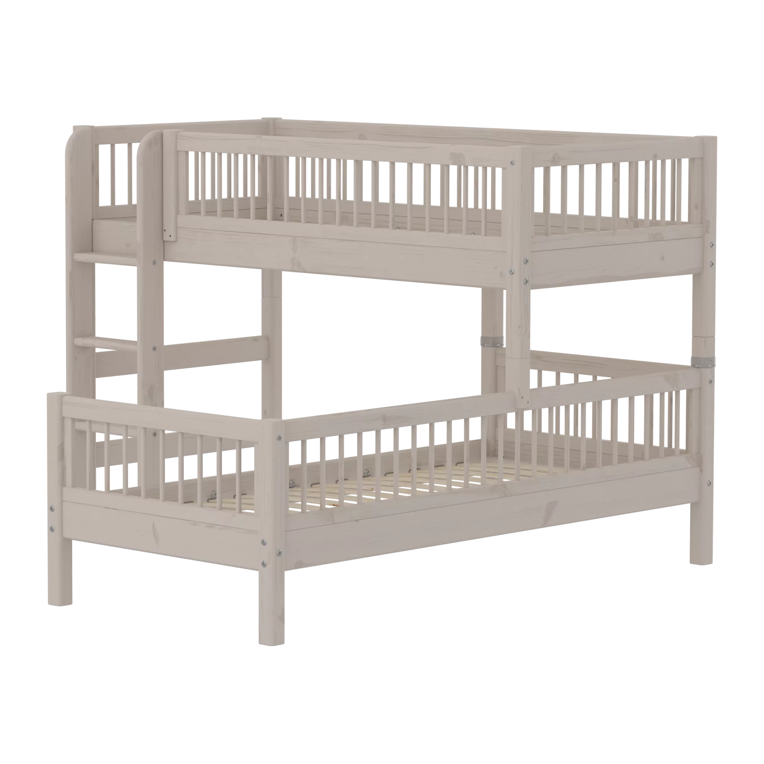 FLEXA CLASSIC Semi-high Kutni krevet s prečkama i ravnim ljestvama Grey