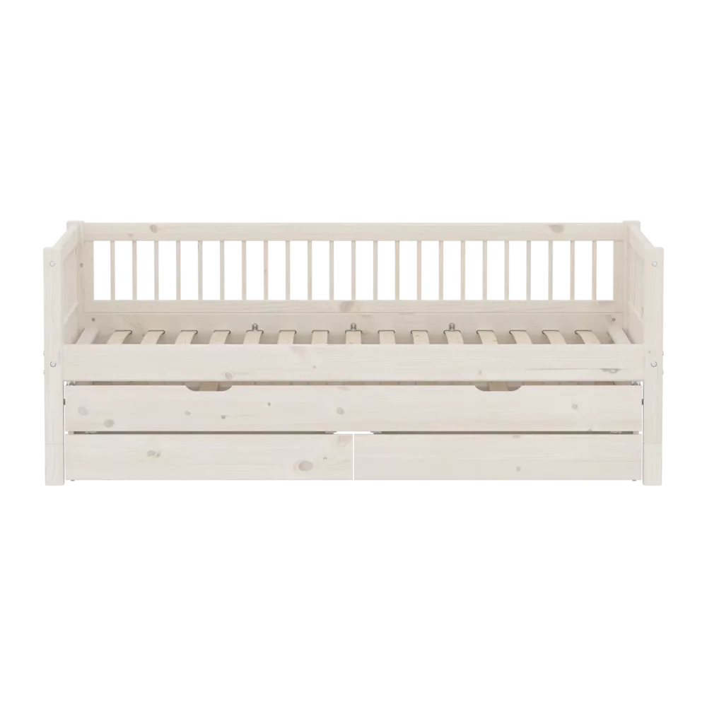 FLEXA CLASSIC Daybed s pomoćnim krevetom i ladicama White