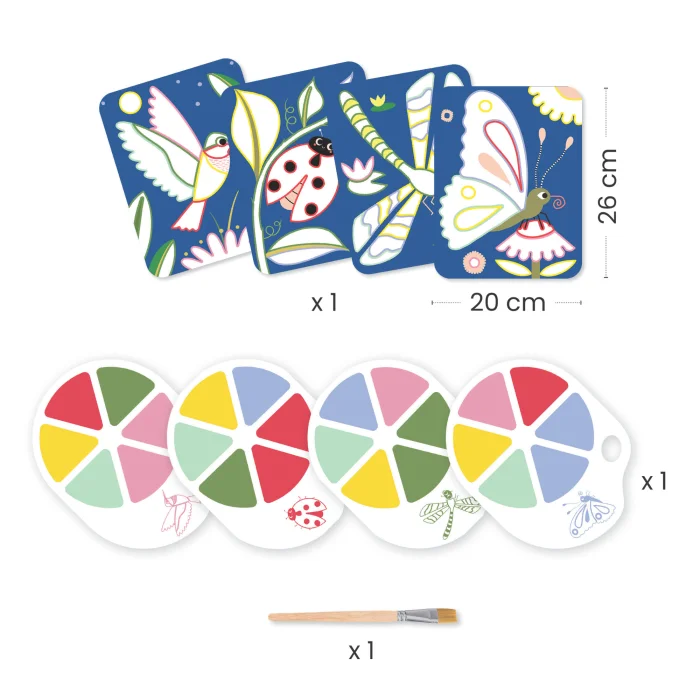 Djeco Kreativni set s paletom za bojanje -Bube