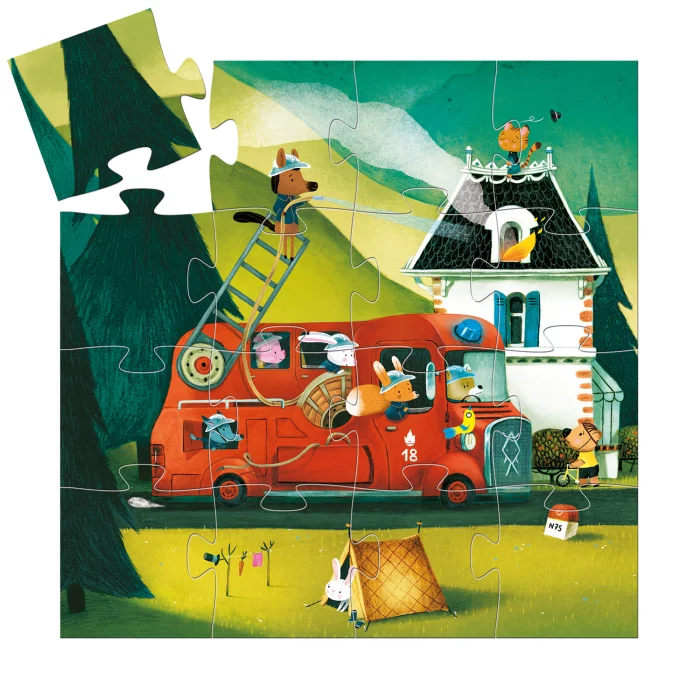 Djeco Puzzle vatrogasno vozilo
