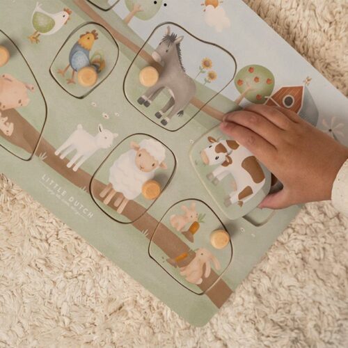 Little Dutch Drvene zvučne puzzle Mala Farma