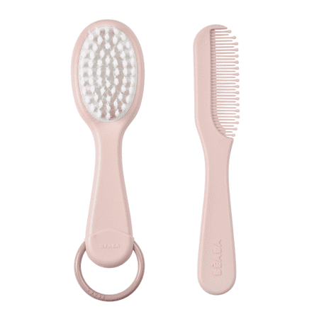 0168212_beaba-glavnik-in-krtaca-old-pink_450 Beaba set četka i češalj-Pink