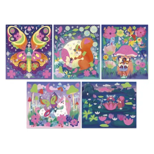 Janod Kreativni set - Naljepnice i pijesak