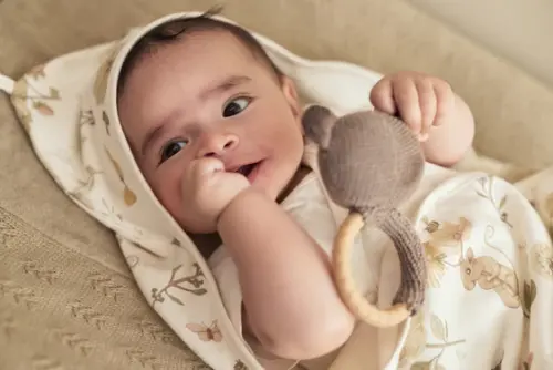 Jollein Ručnik s kapuljačom Mišić 75 x 75 cm