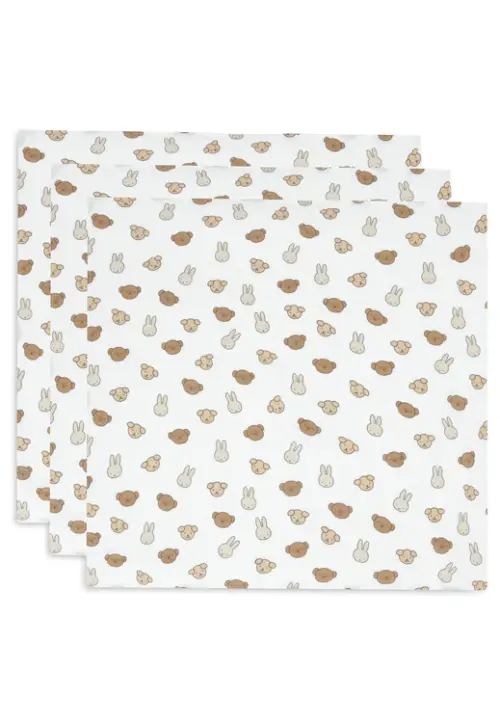 Jollein Tetra pelena Miffy i prijatelji 70 x 70 cm 3kom