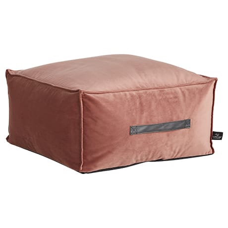 Kockasti tabure - velur blush