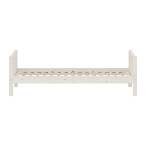 FLEXA CLASSIC Single bed s prečkama 90x200cm, White